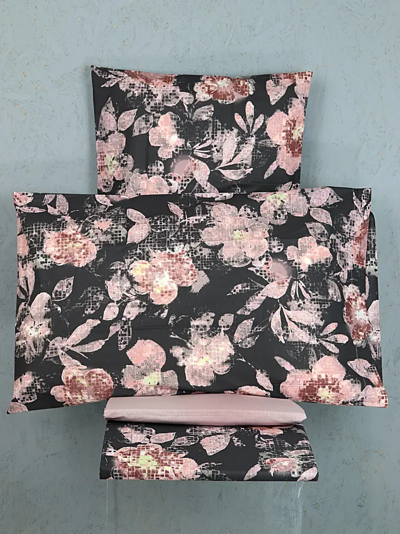 Completo lenzuola letto matrimoniale Bassetti Flo Pix