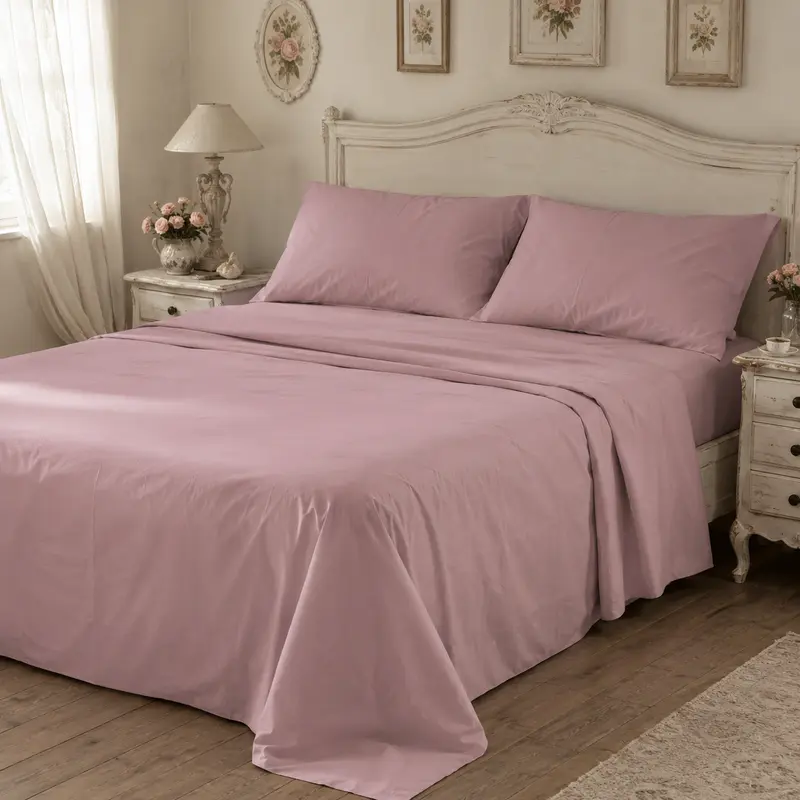 Completo Lenzuola Tinta Unita 100% Cotone Made in Italy - Matrimoniale 240x290 cm