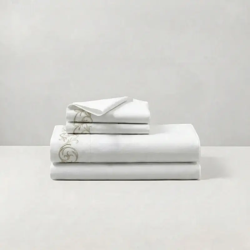 COMPLETO LENZUOLO ALTHEA - BIANCO/TORTORA