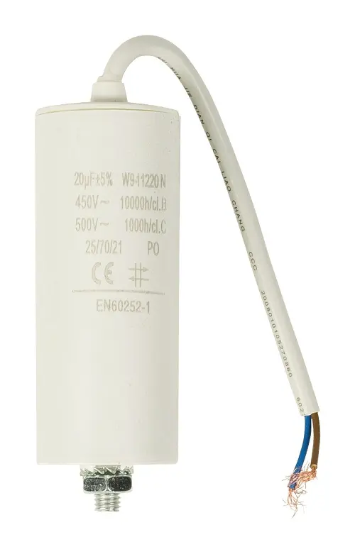 Condensatore 20.0uF 450V con cavo 250mm