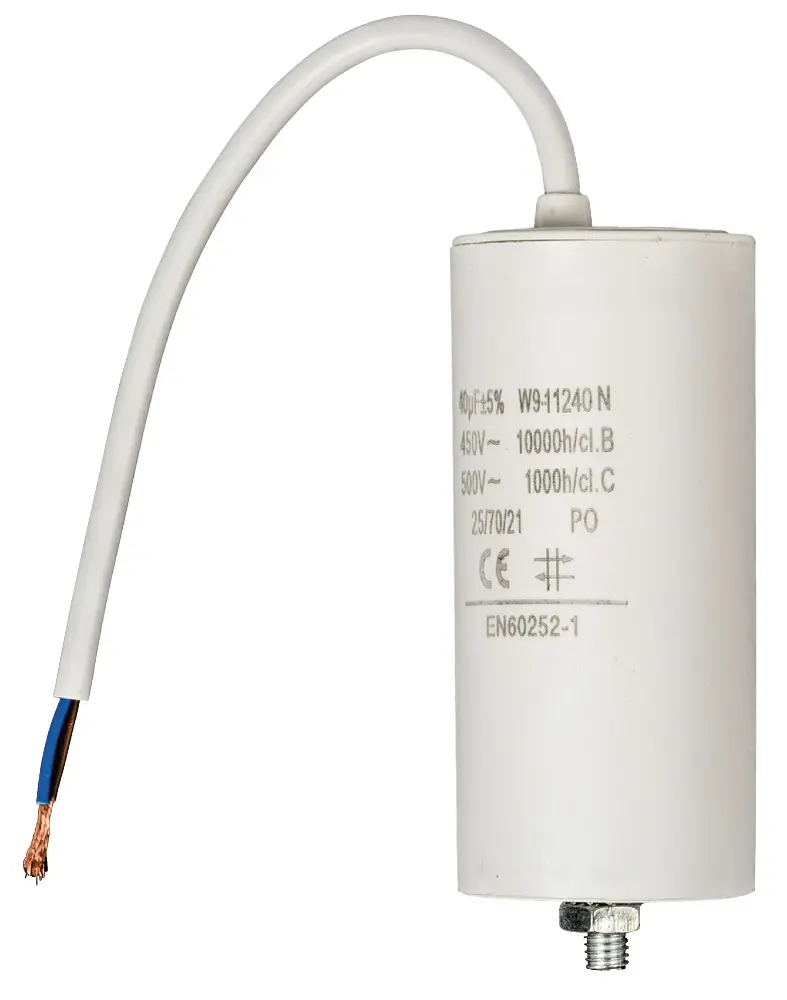 Condensatore 40.0uF 450V con cavo 250mm