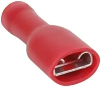 Connettore faston femmina isolato 6.3mm rosso 0.5-1.5mm confezione da 100