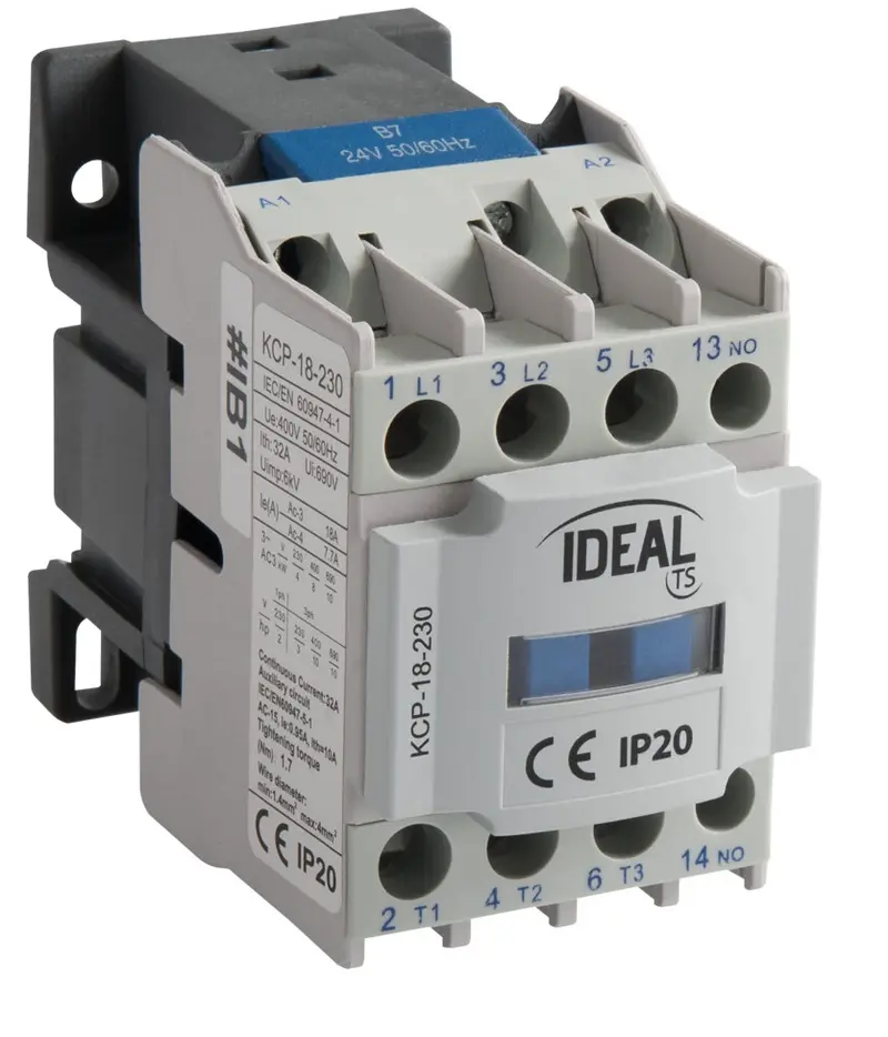 Contattore di potenza 18A AC-3 bobina 230V AC Kanlux