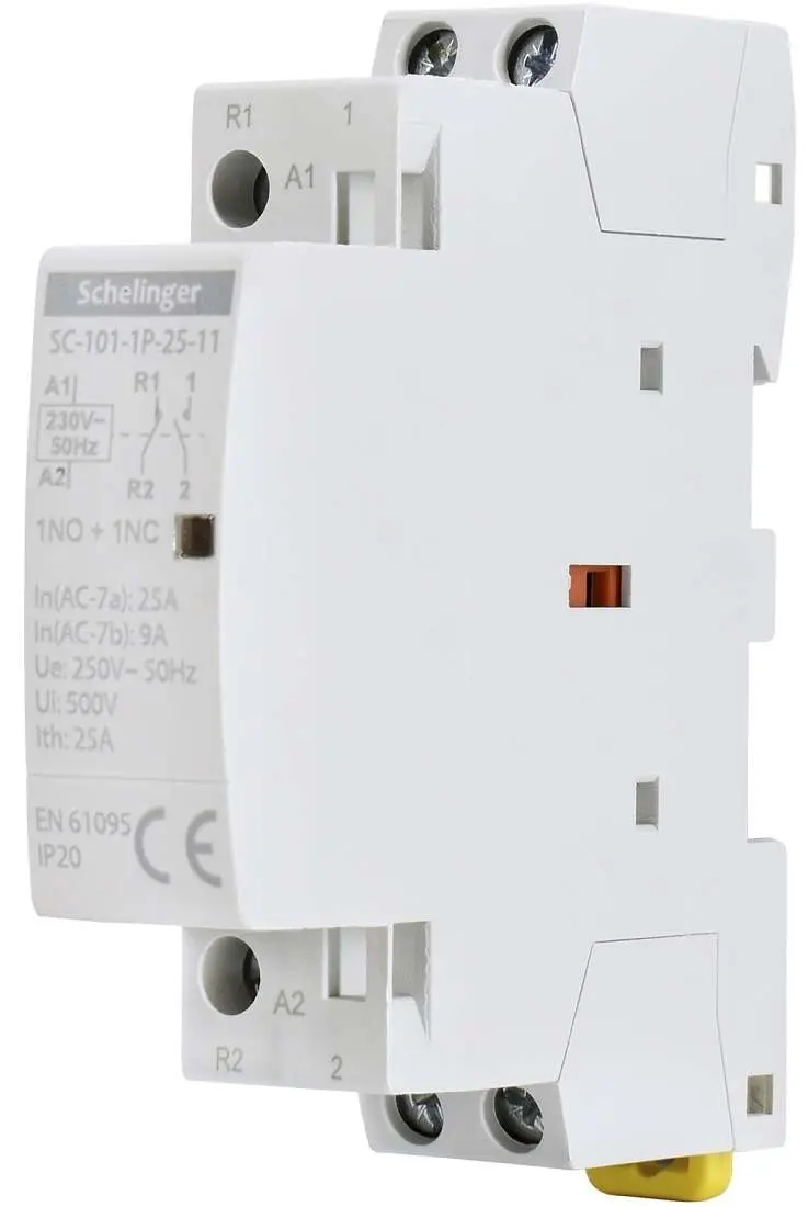 Contattore modulare Schelinger SC101 25A 1NO+1NC, 1 modulo