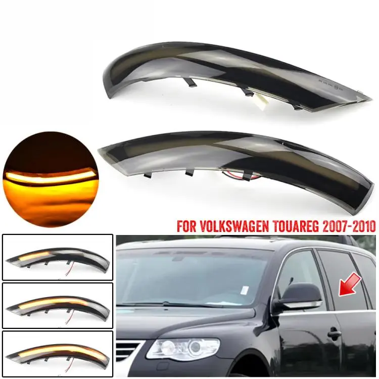 Coppia di indicatori di direzione a LED dinamici per specchietti laterali Volkswagen Touareg 2007-2010, For Volkswagen Touareg 2007-2010