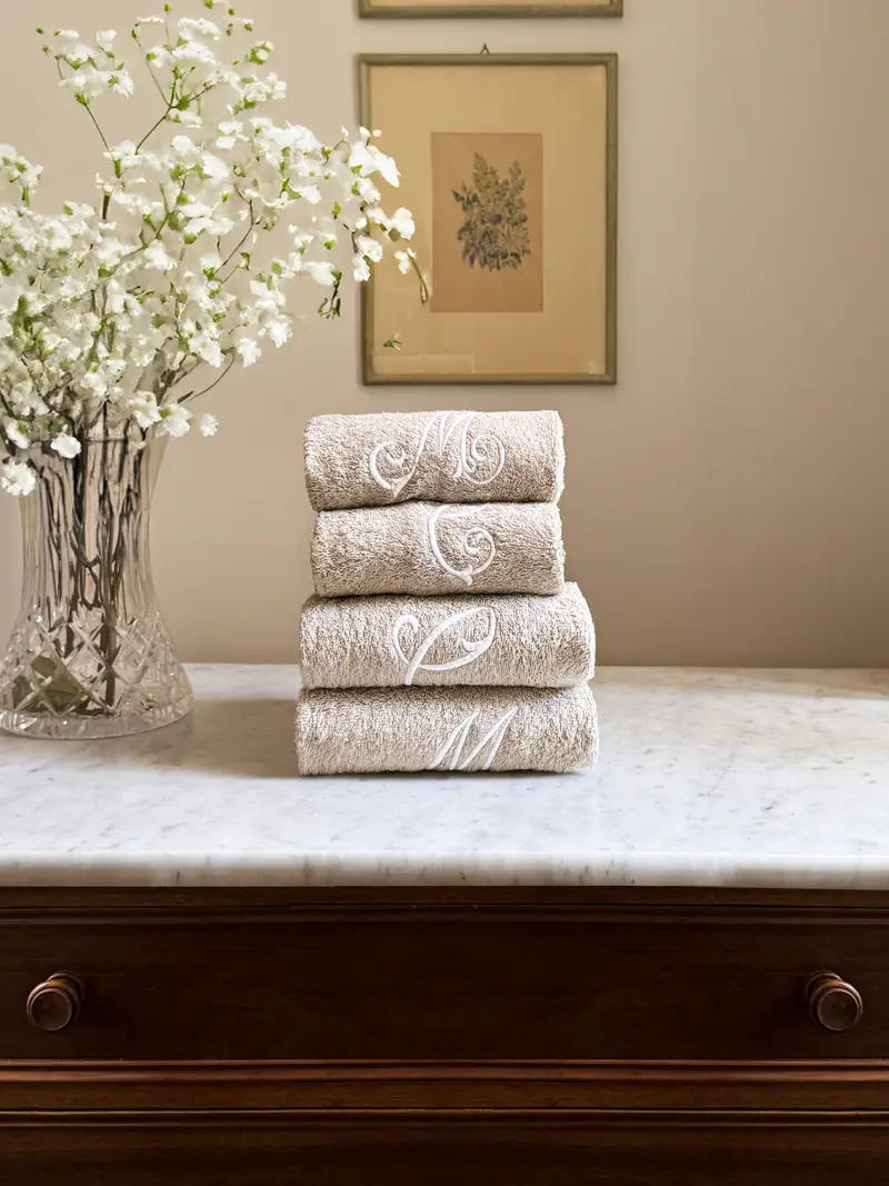 COPPIA SPUGNA - MONOGRAM - BEIGE