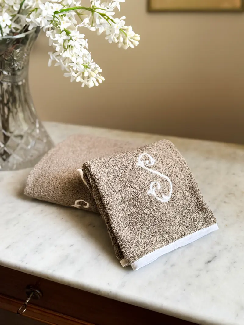 COPPIA SPUGNA - MONOGRAM - TORTORA