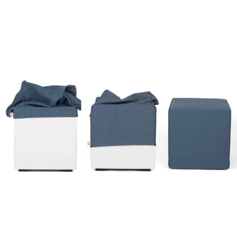 COPRI TOUF, Fodera Copri Pouf a cappuccio in Cotone Poliestere 73x45