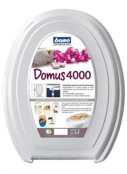 Copri Water Adattabile Domus 4000 - Coperchio WC in Polipropilene - Bianco