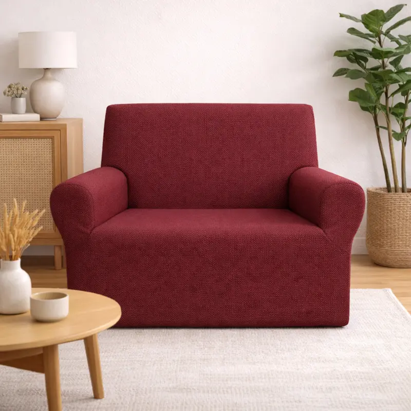 Copripoltrona Elasticizzato Universale Buccia di Mela Bordeaux – Copripoltrona Bielastico Lavabile