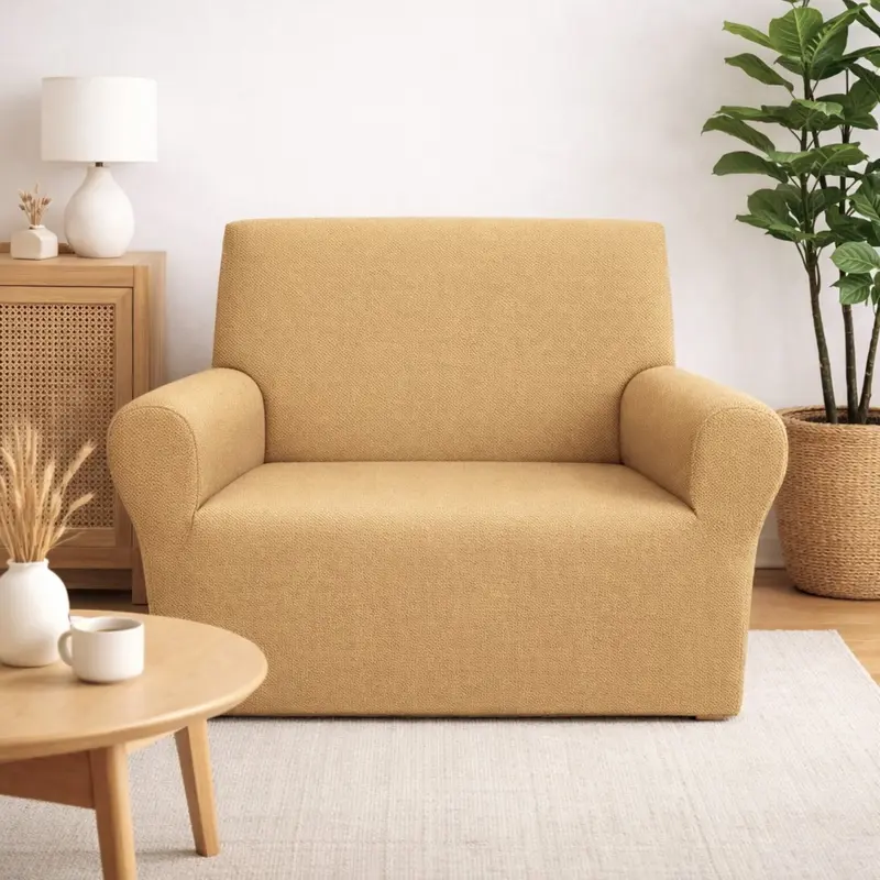 Copripoltrona Elasticizzato Universale Buccia di Mela Oro – Copripoltrona Bielastico Lavabile