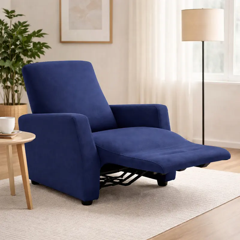 Copripoltrona Relax Elasticizzato Buccia di Mela Blu – Copripoltrona per Poltrona Reclinabile Lavabile