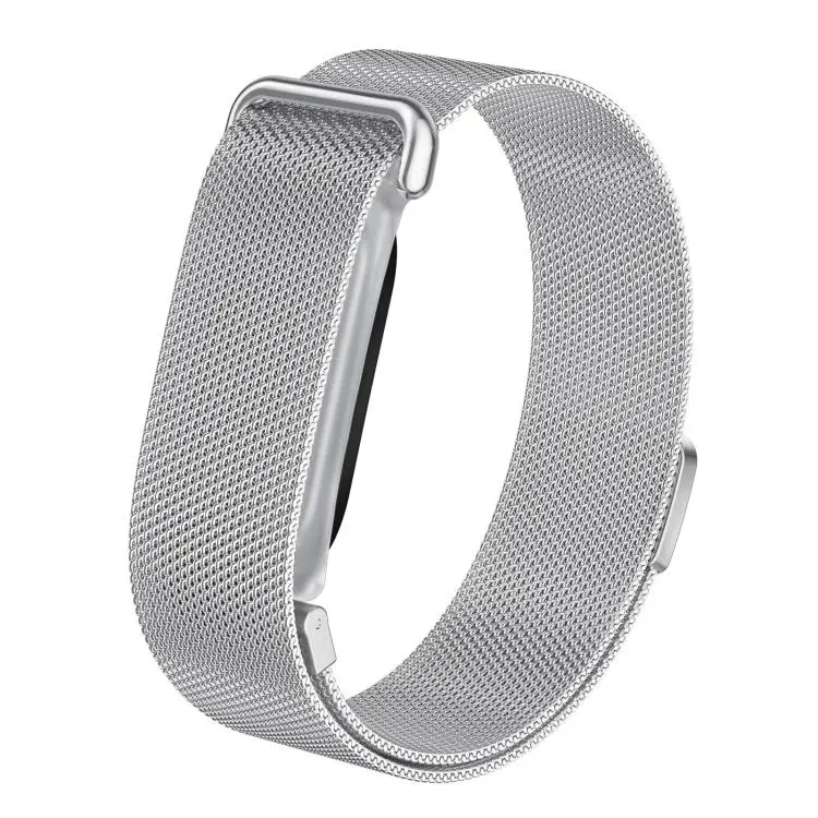 Cornice integrata in plastica trasparente satinata, cinturino milanese in acciaio inossidabile., For Google Fitbit Air