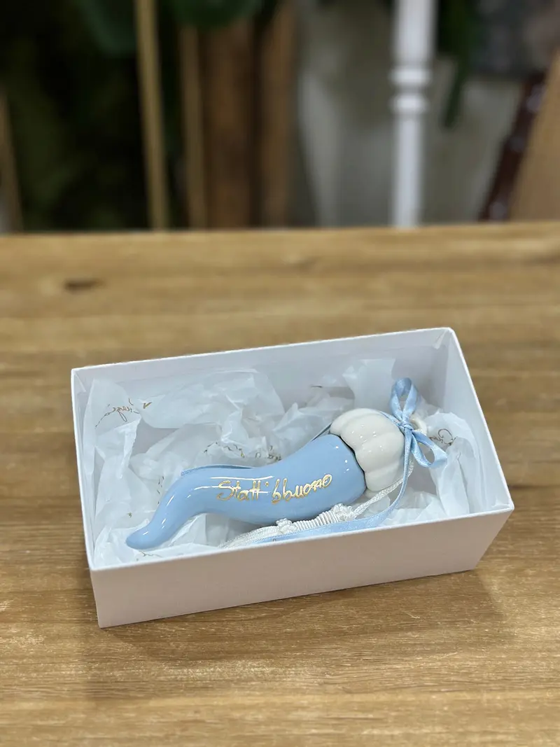 Corno Matto in Ceramica da Appoggio con Custodia – Mata Creazioni