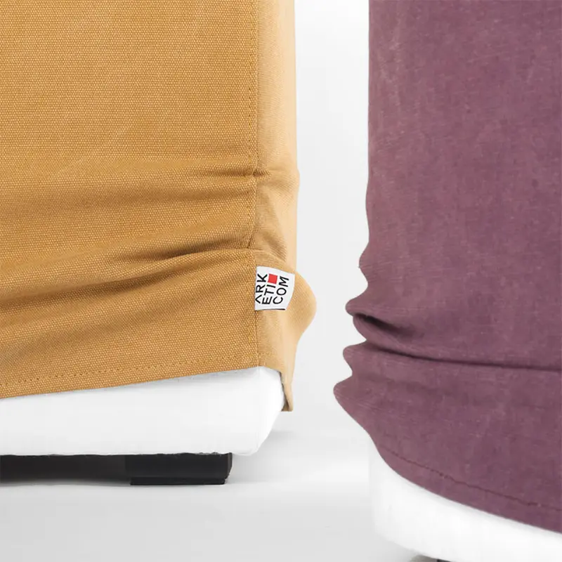 COVER CYLINDER 42, Copri Pouf a Cappuccio Rotondo in Cotone 42 h 42