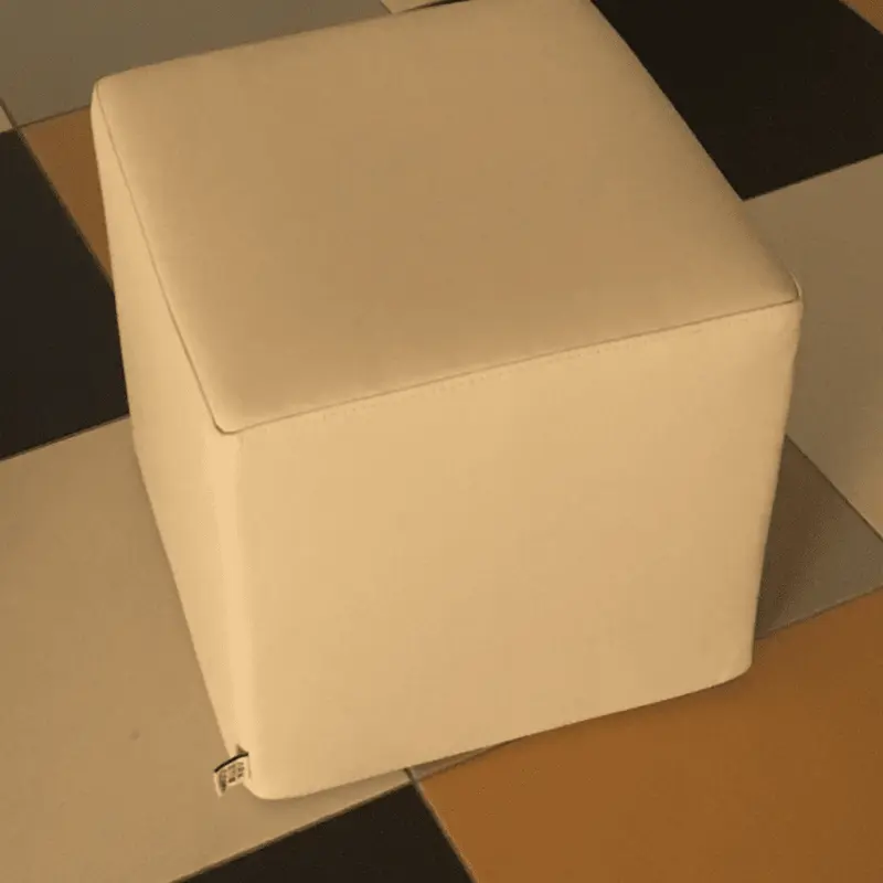 COVER DADO ECO 35, Copri Pouf Cubo in Ecopelle 35x35 h35