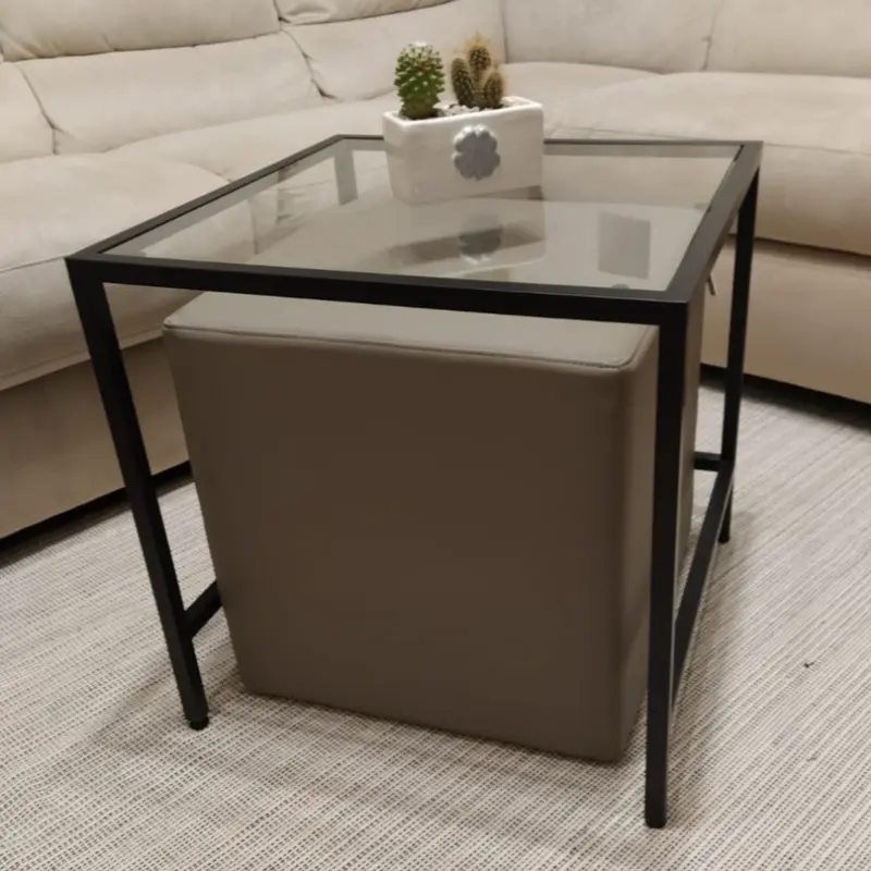 COVER DADO ECO 42, Copri Pouf Cubo in Ecopelle 42x42 h42