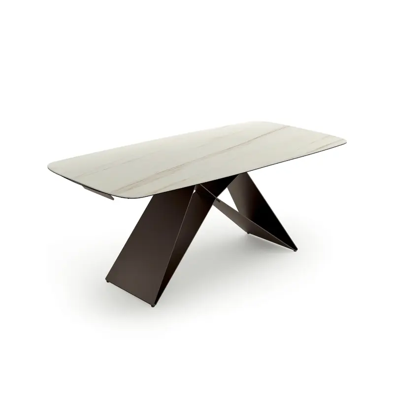 Cruise, Tavolo allungabile con top in ceramica su vetro (100cm X 200-280cm H. 76cm)