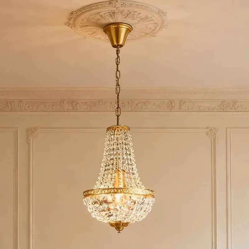 Crystal Pendant Chandelier With Adjustable Chain