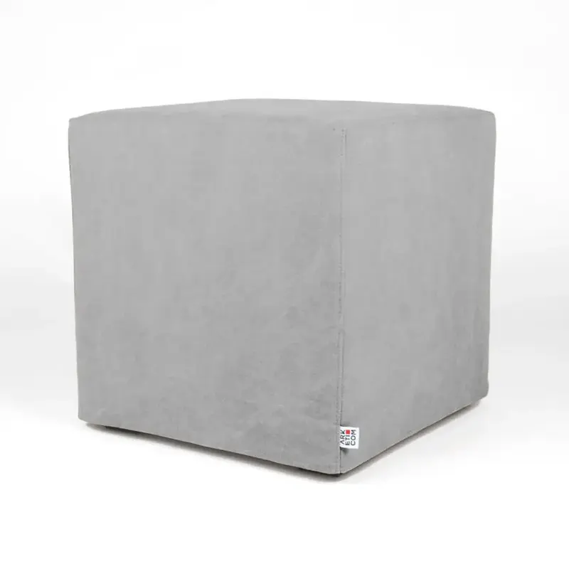 CUBE 35, Pouf Poggiapiedi Cubo in Cotone con Piedini 35x35 h 35