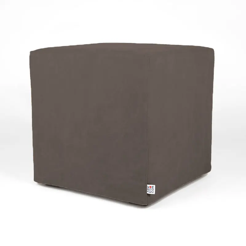 CUBE 42, Pouf Poggiapiedi Cubo in Cotone con Piedini 42x42 h 42
