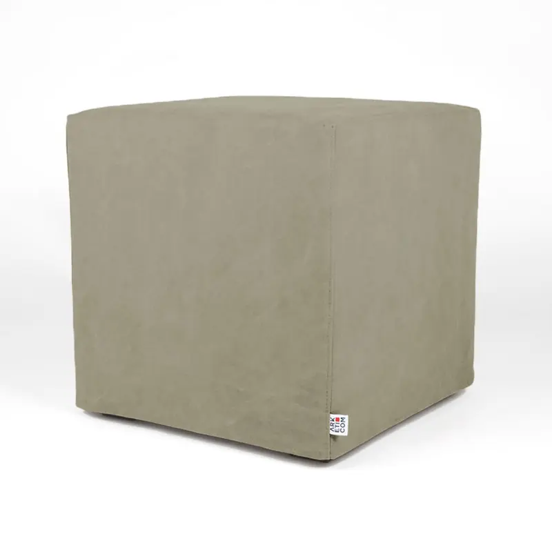 CUBE 55, Pouf Poggiapiedi Cubo in Cotone con Piedini 55x55 h 42