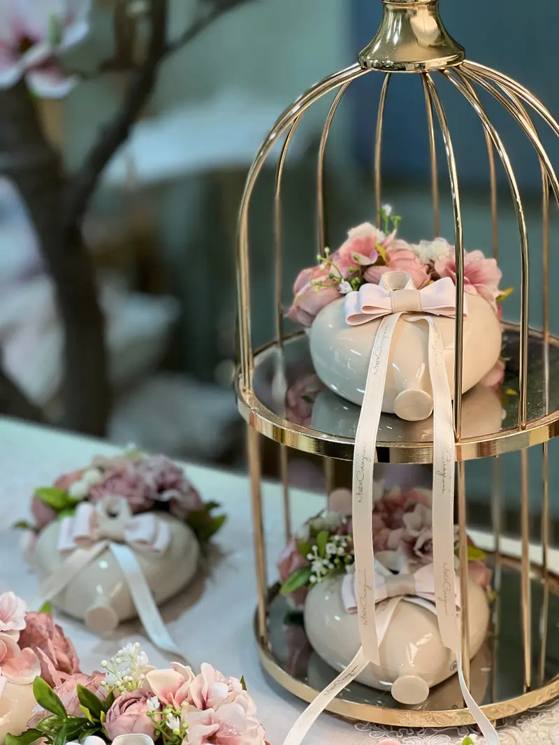 Cuori Vale in Ceramica Decorati con Fiori e Fiocco o Scritta – Mata Creazioni