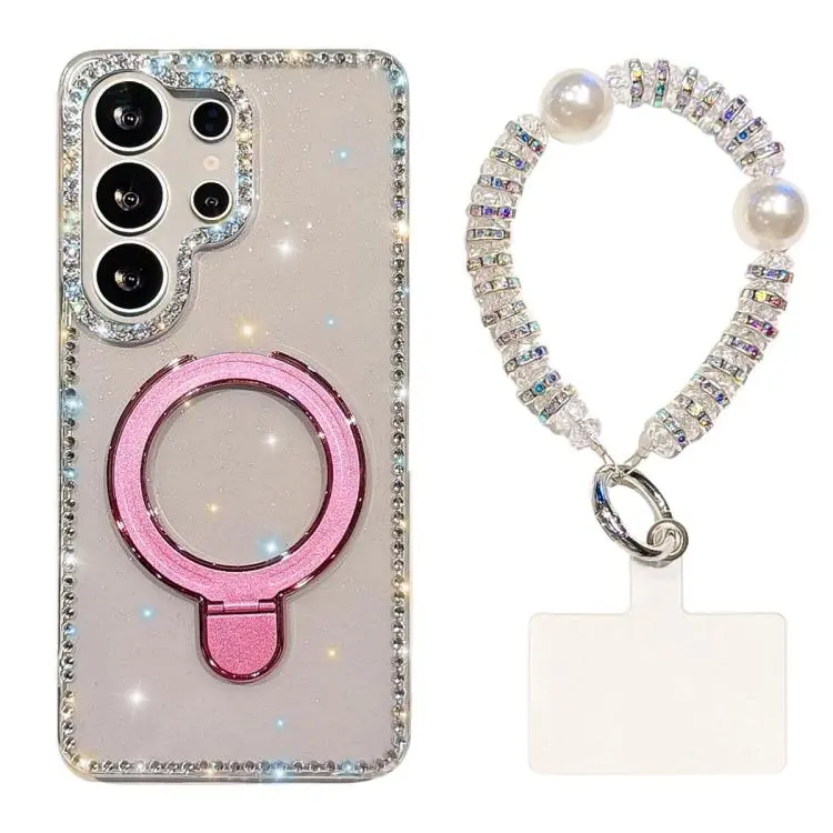 Custodia antiurto con bracciale e supporto magnetico per Samsung Galaxy S25