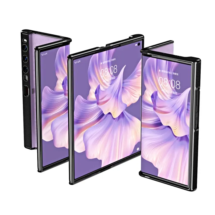 Custodia antiurto in pelle con cornice ultrasottile per Huawei Mate Xs 2