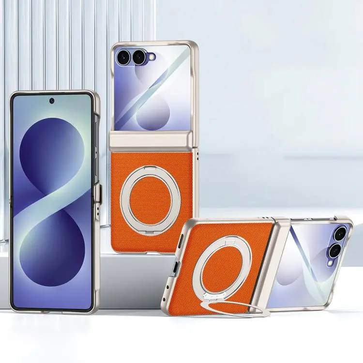 Custodia con cerniera a molla in ecopelle vegana per Galaxy Z Flip8 5G