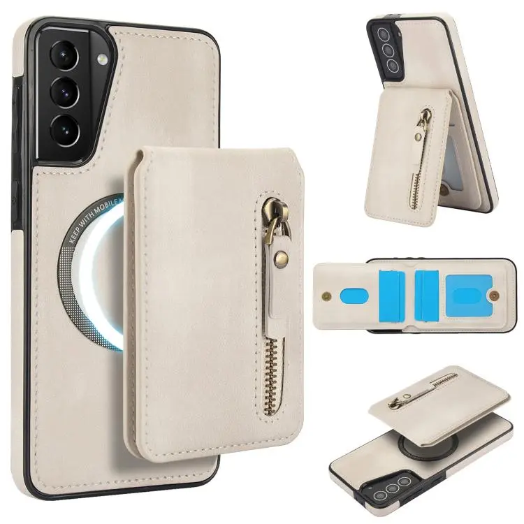 Custodia con cerniera e MagSafe in pelle per Samsung Galaxy S21, S21+ e S21