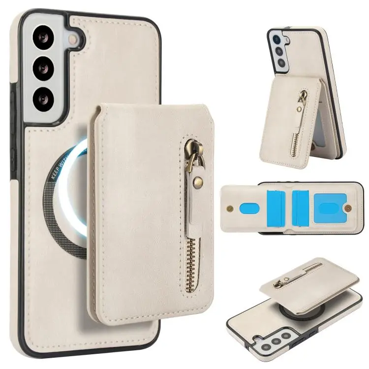 Custodia con cerniera e MagSafe in pelle per Samsung Galaxy S22+, S22 e S21 FE