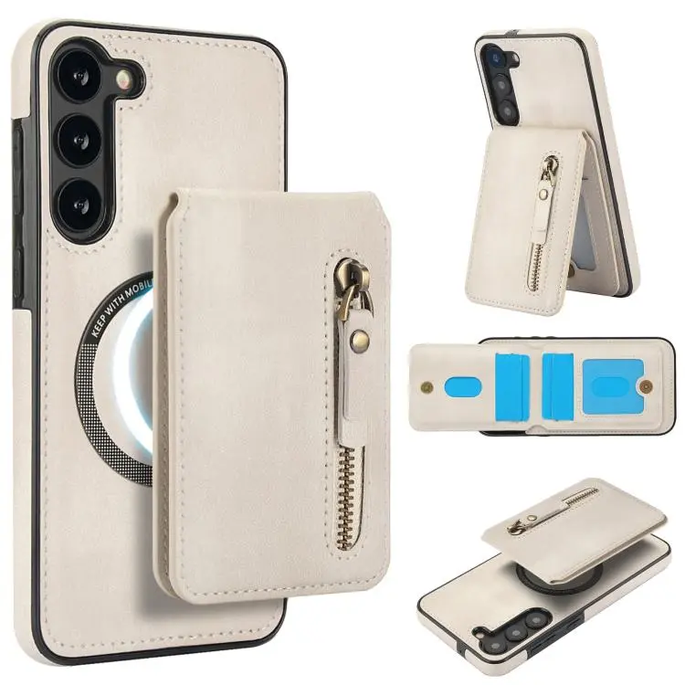 Custodia con cerniera e MagSafe in pelle per Samsung Galaxy S23+, S23 e S22