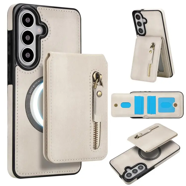 Custodia con cerniera e MagSafe in pelle per Samsung Galaxy S26+, S26 Ultra e