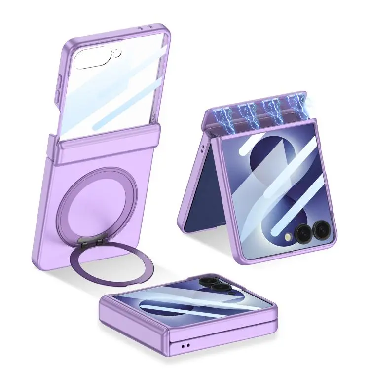 Custodia con cerniera magnetica e supporto girevole per Galaxy Z Flip8 5G