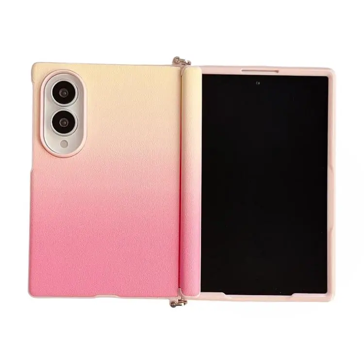 Custodia con cerniera magnetica e texture effetto pelle sfumata per Galaxy Z