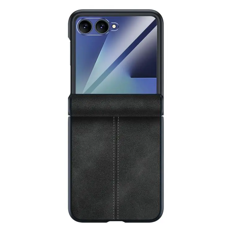 Custodia con cerniera magnetica in pelle di pecora per Galaxy Z Flip7 e Flip6 5G