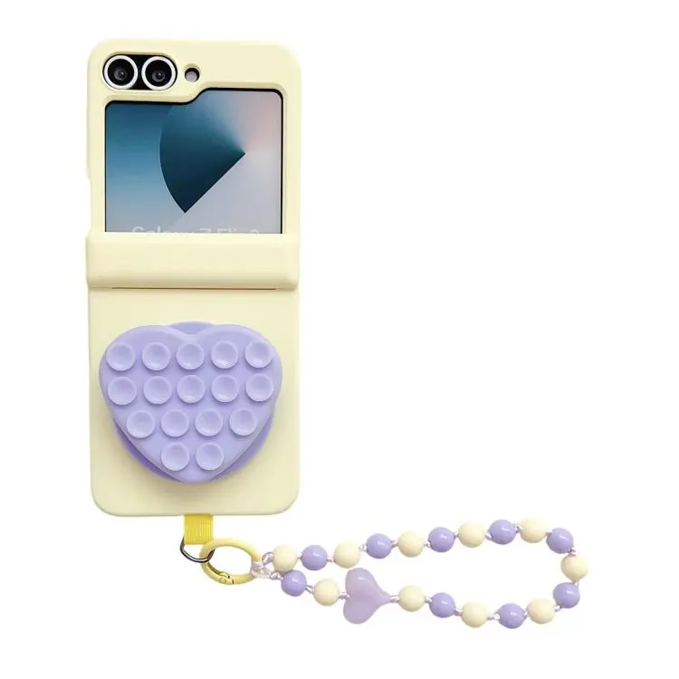 Custodia con doppio magnete centrale a forma di cuore per Samsung Galaxy Z Flip6