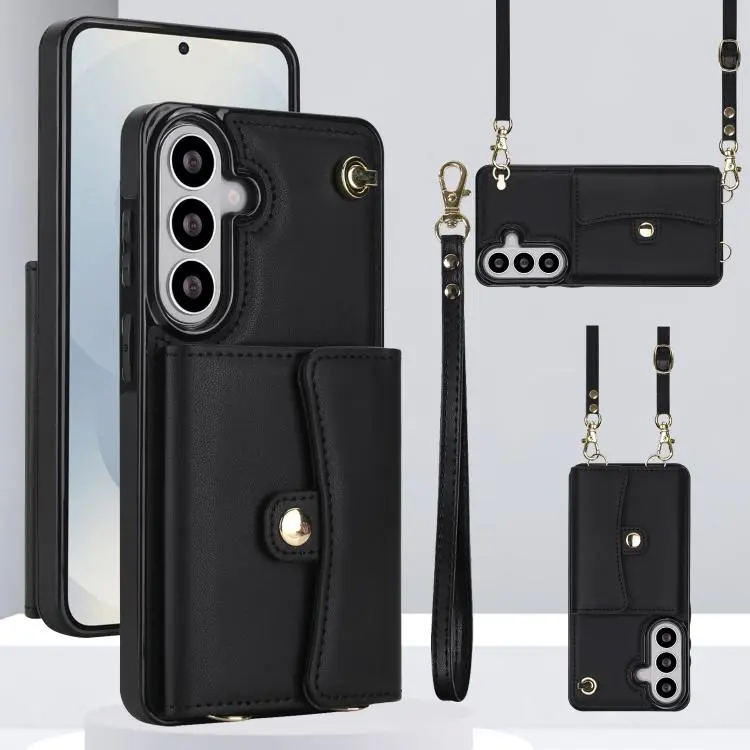 Custodia con slot per schede RFID e cordino per Samsung Galaxy S26+, S26 Ultra