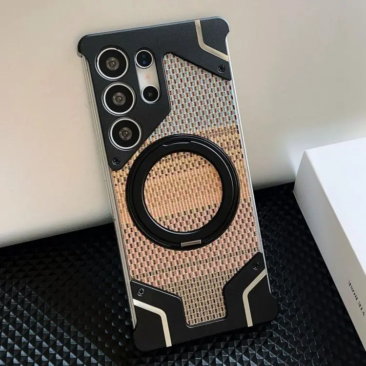 Custodia con supporto magnetico e armatura intrecciata per Samsung Galaxy S26