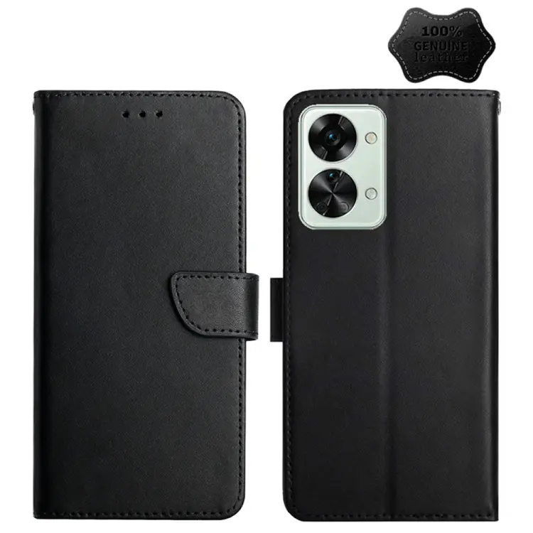 Custodia flip orizzontale in vera pelle per OnePlus Nord 2T e OnePlus Nord 2T 5G