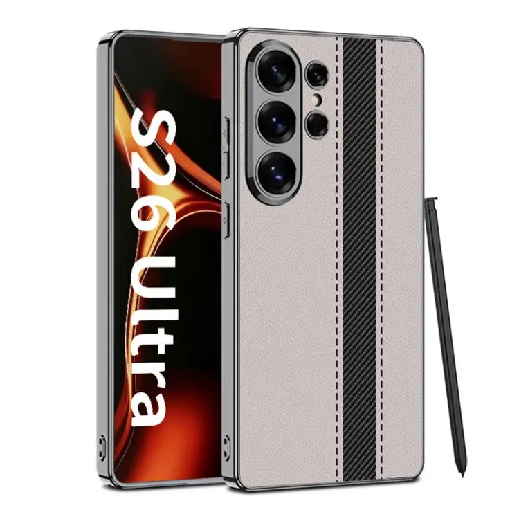 Custodia in ecopelle galvanizzata con blocchi di colore per Samsung Galaxy S26