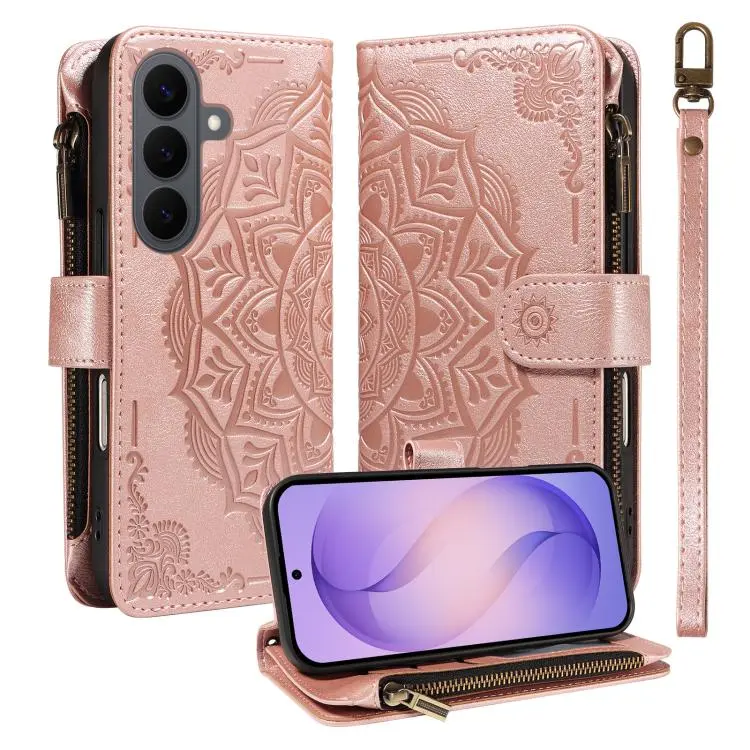 Custodia in ecopelle vegana con cerniera e protezione RFID per Galaxy S26 5G