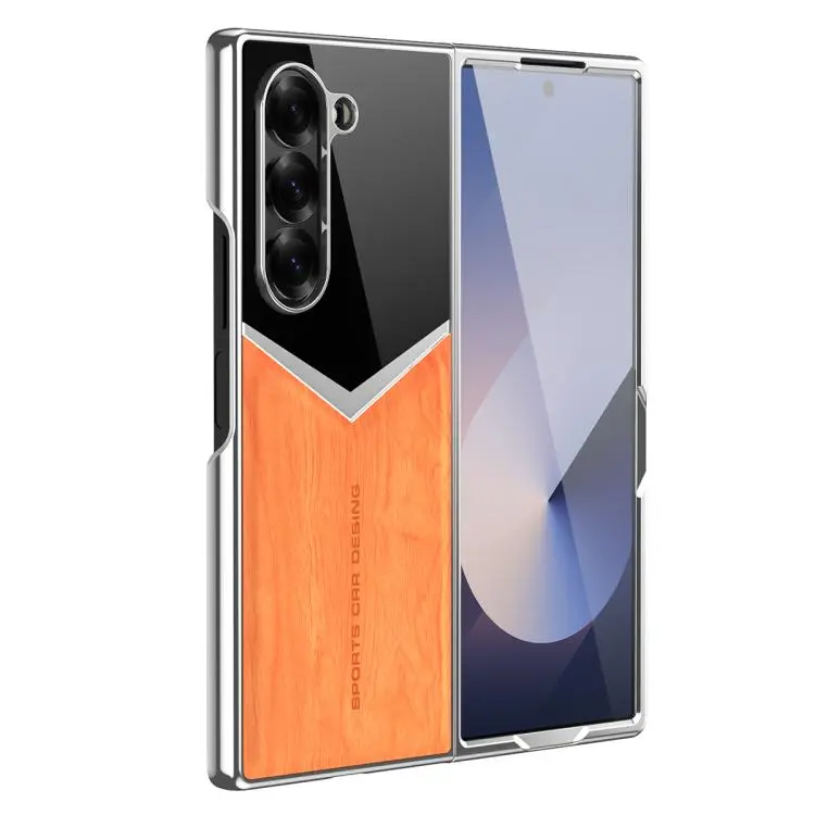 Custodia in ecopelle vegana effetto legno con pellicola protettiva per Samsung