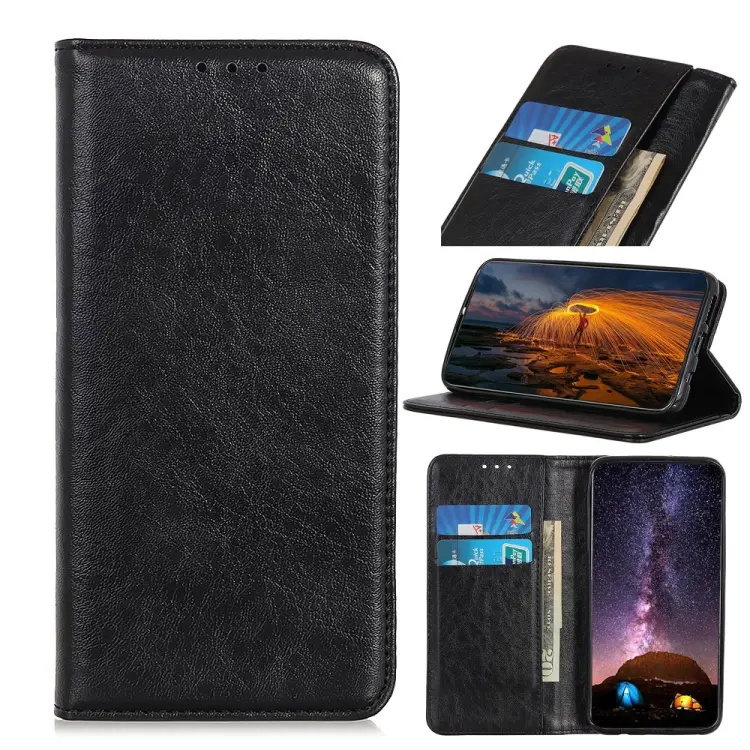 Custodia in pelle a vibrazione orizzontale con struttura magnetica Crazy Horse con supporto, slot per carte e portafoglio, For Sony Xperia 5 III, For Motorola Moto G60 / G40 Fusion