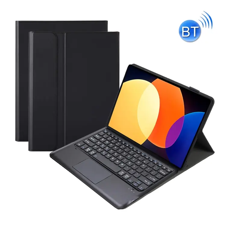 Custodia in pelle Bluetooth con touchpad per Xiaomi Pad 5 Pro 12.4