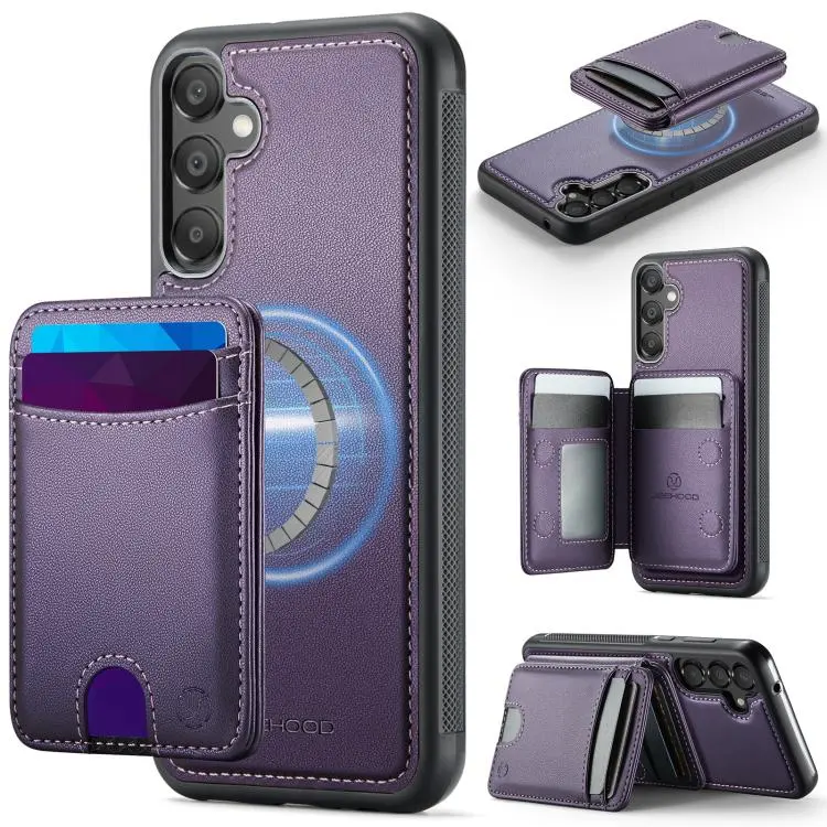 Custodia in pelle con porta carte a ribalta MagSafe per Samsung Galaxy A35 5G