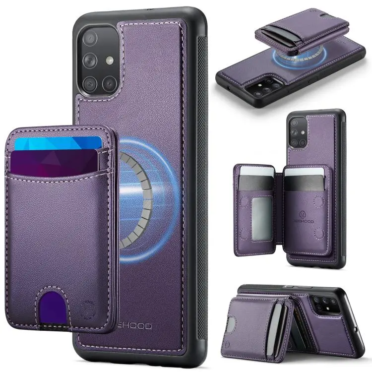Custodia in pelle con porta carte a ribalta MagSafe per Samsung Galaxy A51 e A50