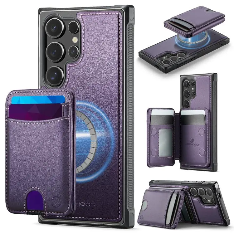 Custodia in pelle con porta carte a ribalta MagSafe per Samsung Galaxy S25