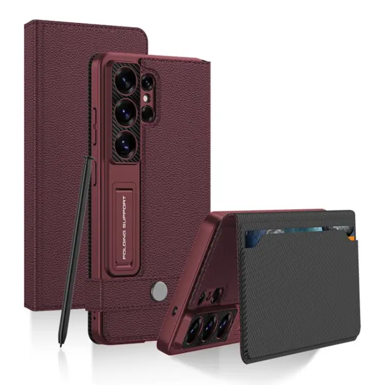 Custodia in pelle con portafoglio per Samsung Galaxy S26 Ultra 5G